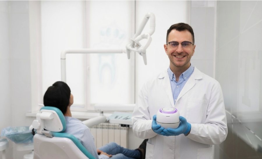 Customer photo — at the orthodontist